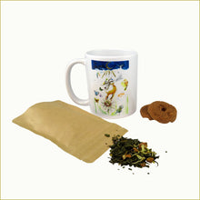 Carica l'immagine nel visualizzatore di Gallery, tazza illustrata con tisana bio - 10..100..1000 mondi