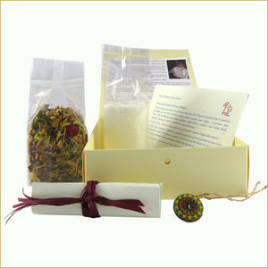 scatola illustrata con tisana bio - nuvole dorate