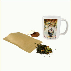 tazza illustrata con miscela di tè bio - sapore di sale